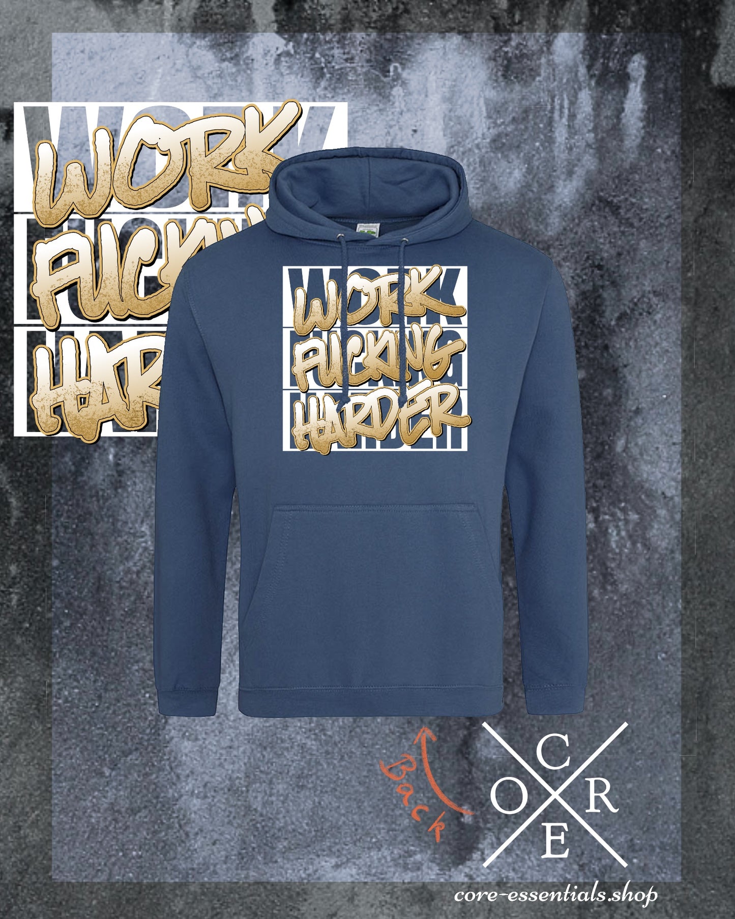 College Hoodie - work harder