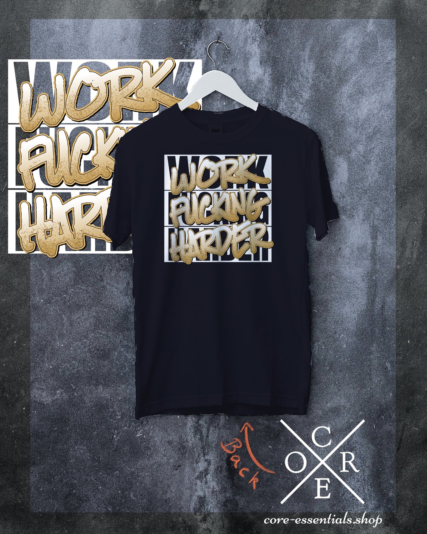 Work Harder - T-Shirt - round neck - unisex